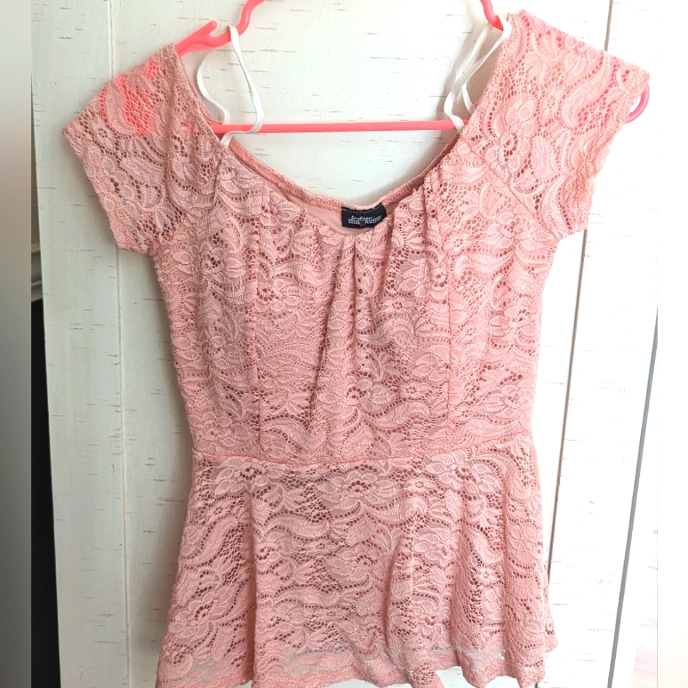Pink Lace Shirt